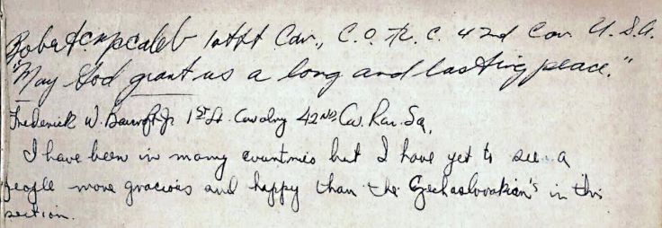 Robert McCaleb Mysliv Parish Register signature